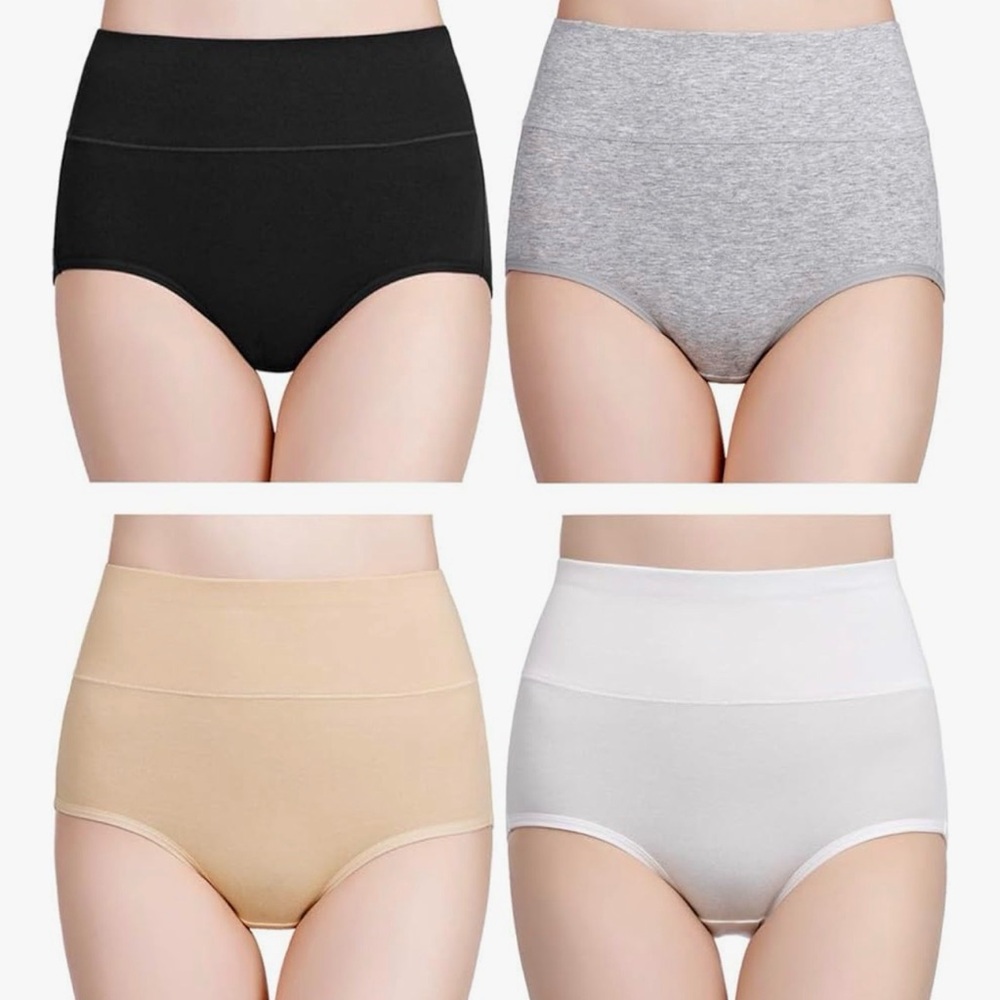 NIP Wirarpa High Waisted Cotton Underwear 4 Pack Women’s S Full Coverage